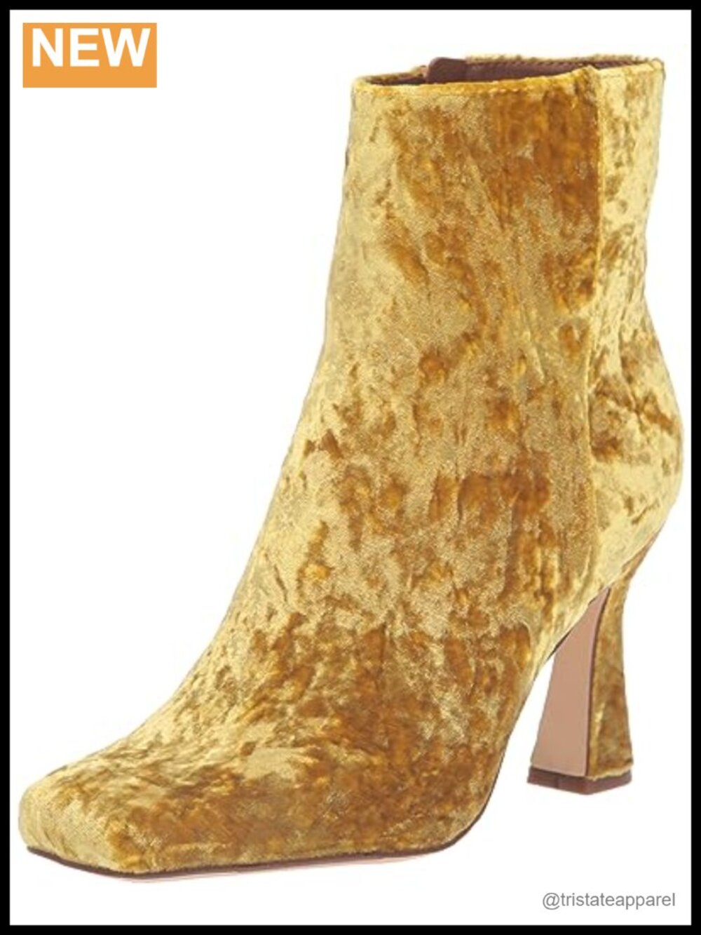 Women's Ankle Boots Square Toe Block Heel Zip